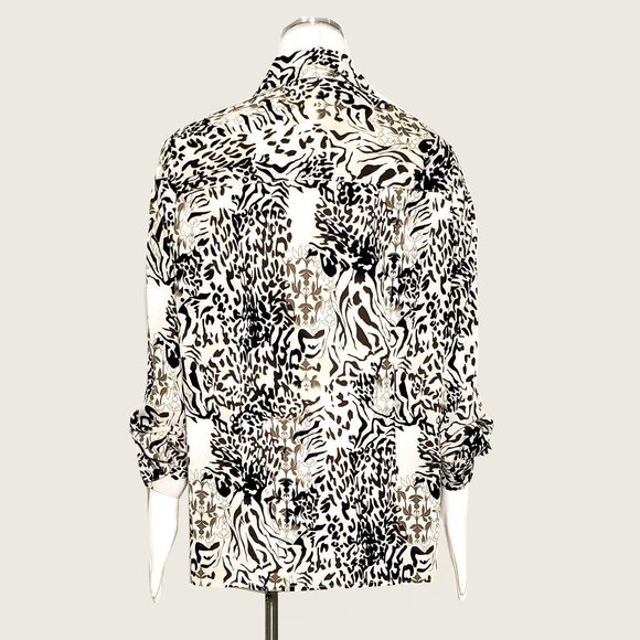 NY Collection Woman Leopard Print Blouse NWOT - Picture 5 of 8